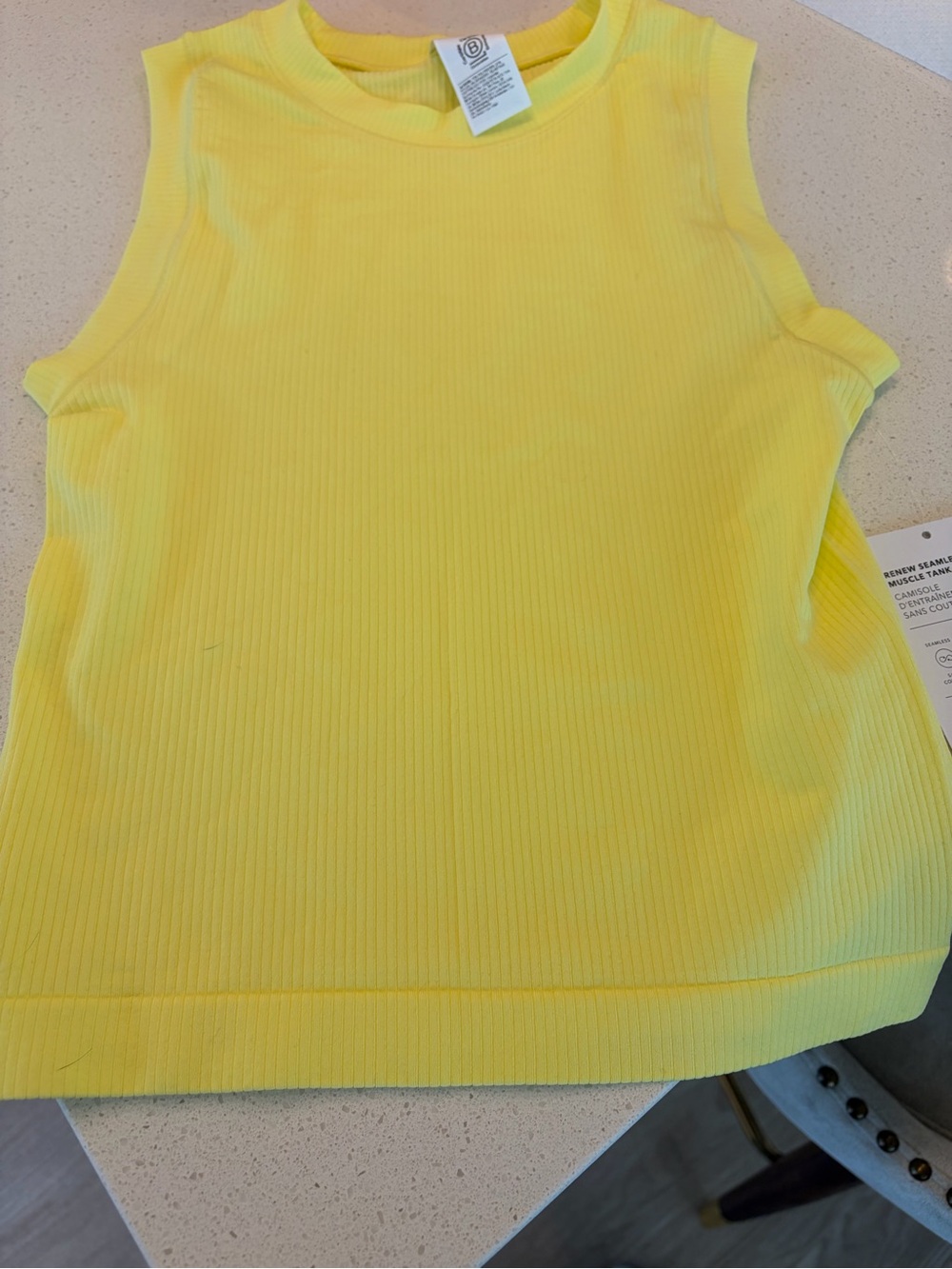 Athleta Yellow Ribbed Sleeveless Women’s Top